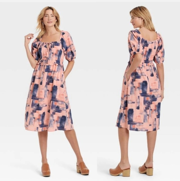 Universal Thread Dresses Universal Thread Pink Smocked Waist Puffed